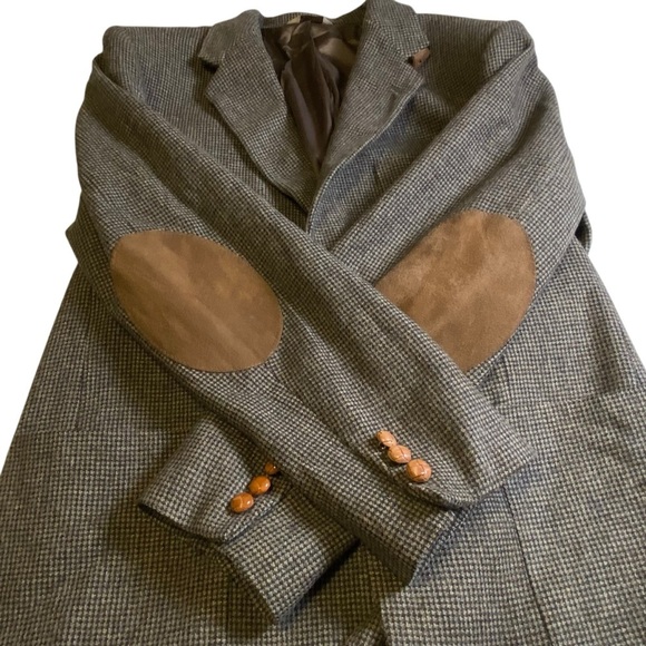 Hunt Valley Grey Black Patterned Sports Coat, 44L - Picture 9 of 13